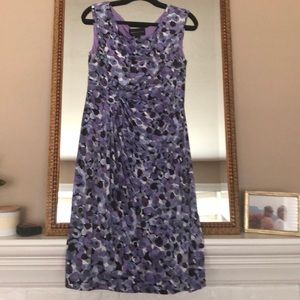 Purple/Black pattern dress Size 14. 41 inches long